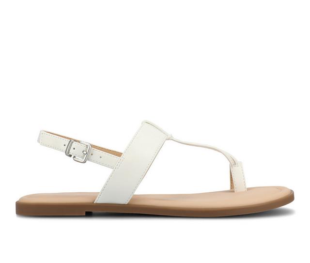 Women's Journee Collection Gerra Sandals in White color