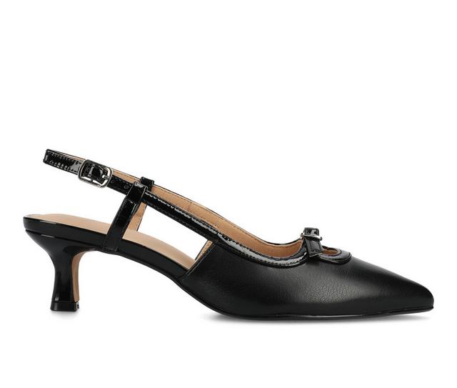 Women's Journee Collection Padma Pumps in Black pu color