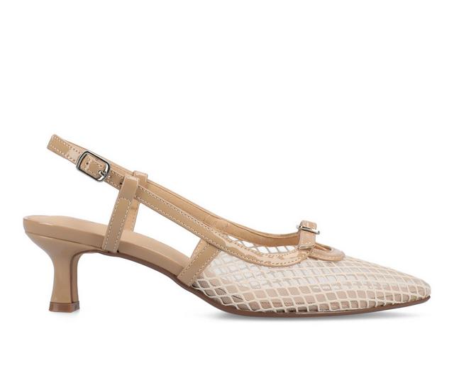 Women's Journee Collection Padma Pumps in Mesh/nude color