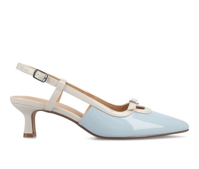 Women's Journee Collection Padma Pumps in Patent/blue color