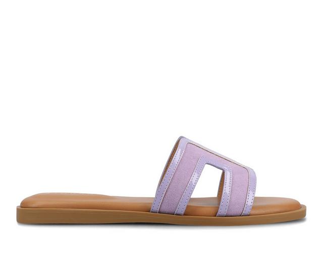Women's Journee Collection Primah Sandals in Lilac color