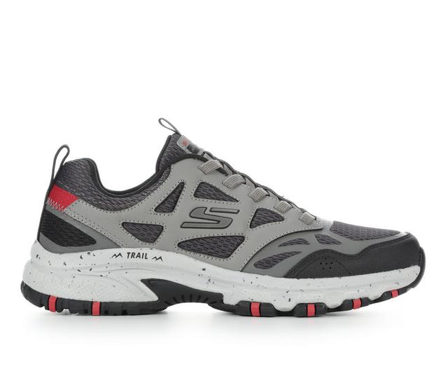 Men's Skechers 237384 Hillcrest Slip On Walking Shoes in Charcoal/Red color