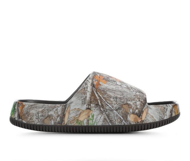Men's Nike Calm RealTree Sport Slides in Baroque Brown color