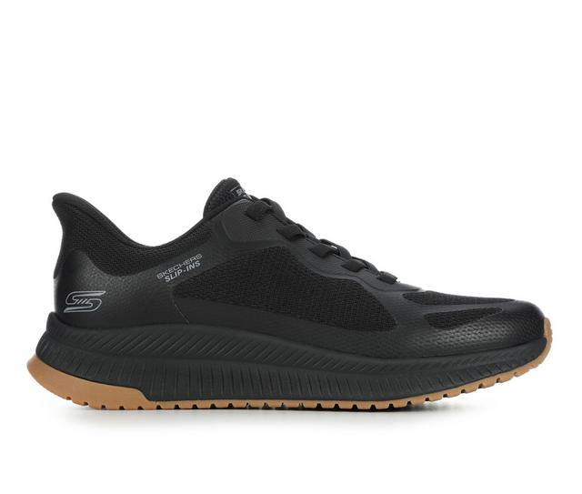 Men's Skechers Slip-ins: BOBS Sport Squad Chaos 4 Walking Shoes in Black/Black/Gum color