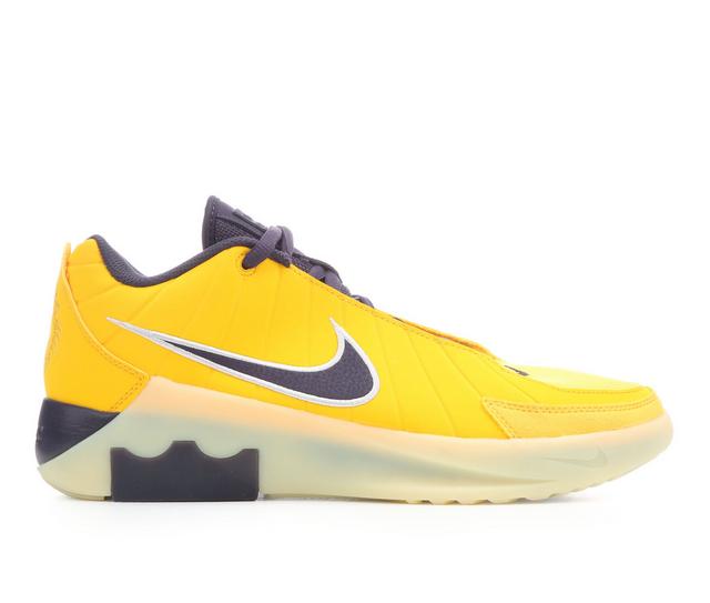 Men's Nike Lebron Witness IX Basketball Shoes in Yellow/Lilac color