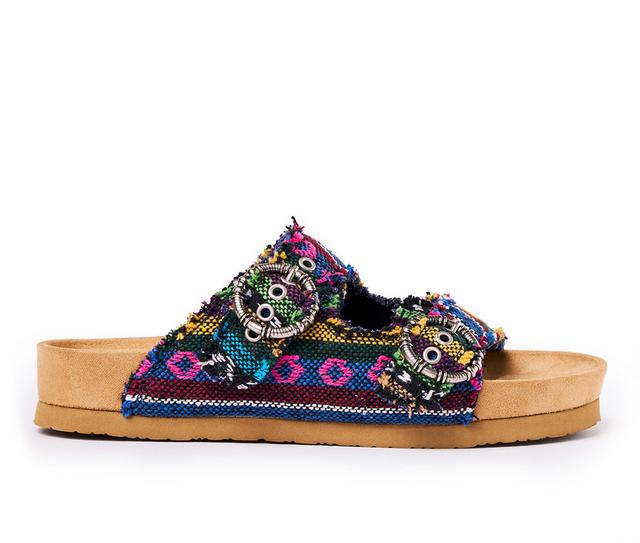 Women's Minnetonka Georgine Footbed Sandals in Shadow Geo color