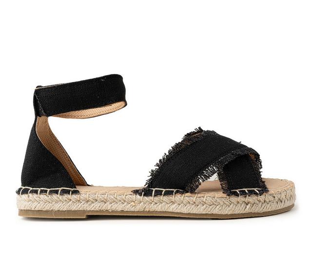 Women's Minnetonka Pemma Sandals in Black Linen color