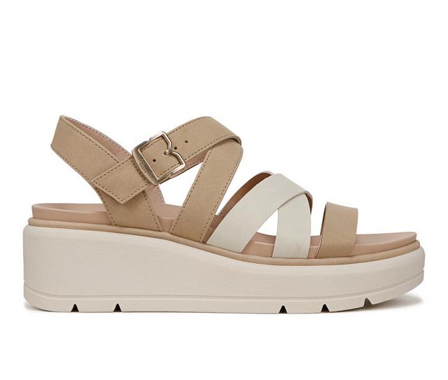 Women's Dr. Scholls Nice Day Max Sun Wedges in Light Sand color