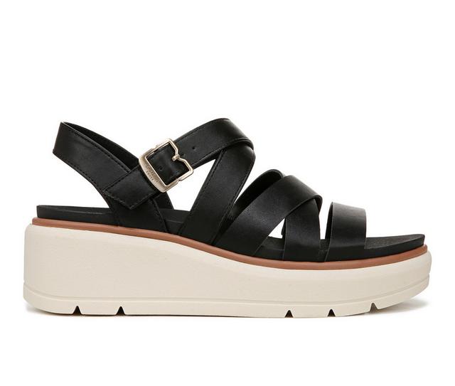 Women's Dr. Scholls Nice Day Max Sun Wedges in Black color