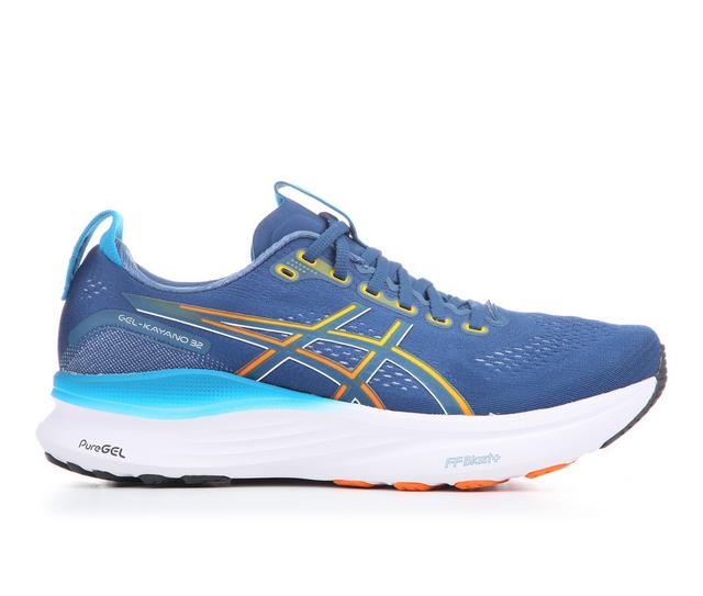 Men's ASICS Gel Kayano 32 Running Shoes in Blue color