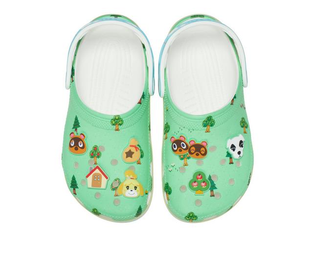 Kids' Crocs Little Kid & Big Kid Classic Animal Crossing Clog in Green/White color