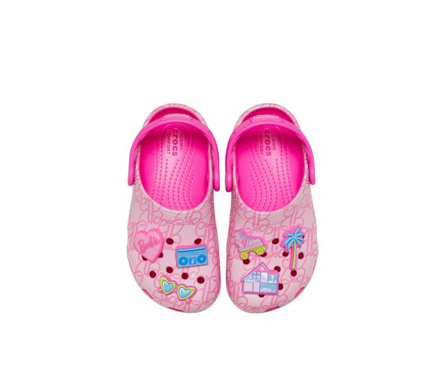 Kids' Crocs Infant & Toddler Classic Mattel Barbie Clog in Pink color