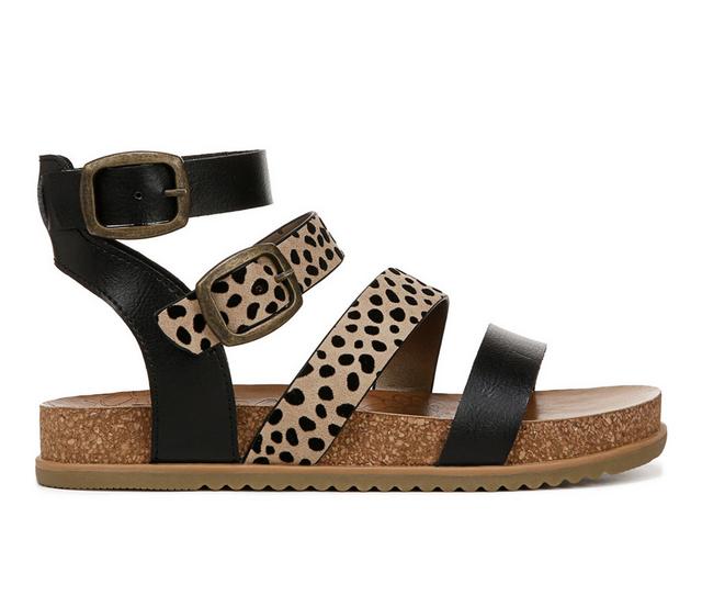 Women's Blowfish Malibu Fancy Footbed Sandals in Black/Sand color