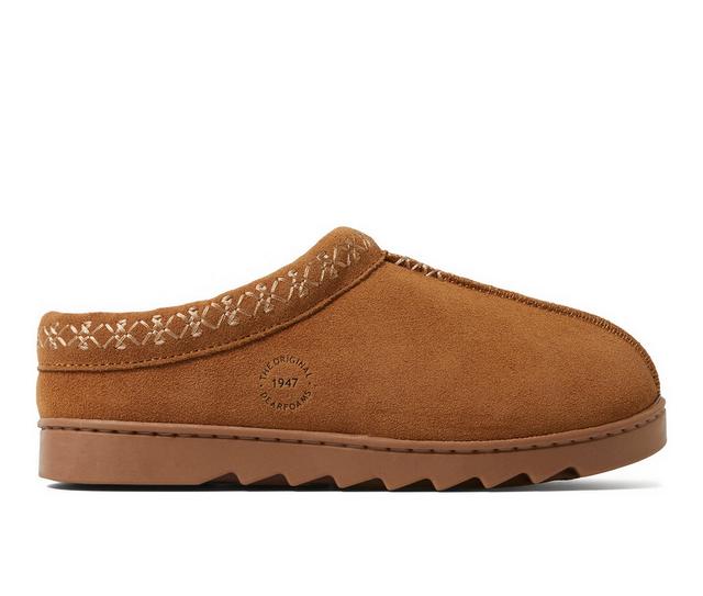 Dearfoams  Doreen Suede Clog Slippers in Chestnut color