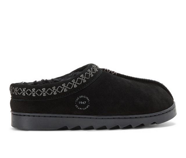 Dearfoams  Doreen Suede Clog Slippers in Black color