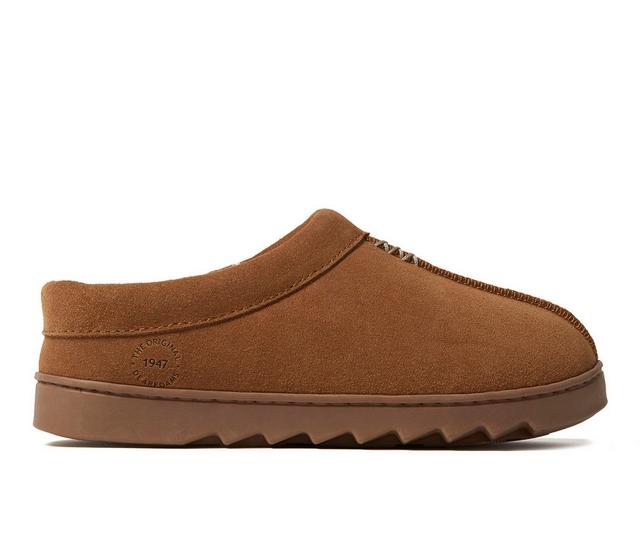 Dearfoams  Doreen Suede Clog Slippers in Chestnut II color