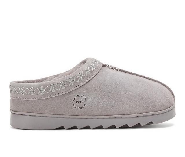 Dearfoams  Doreen Suede Clog Slippers in Grey color