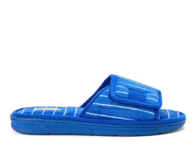 Dearfoams Men's Collin Slippers in Blue Stripe color