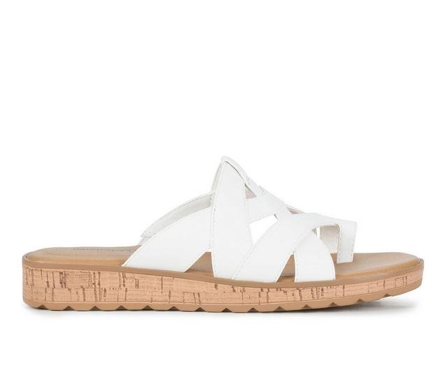 Women's Baretraps Gabbie Slide Sandals in White color