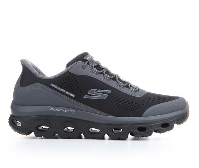 Men's Skechers 237812 Glidestep Slipin Walking Shoes in Black/Gum color