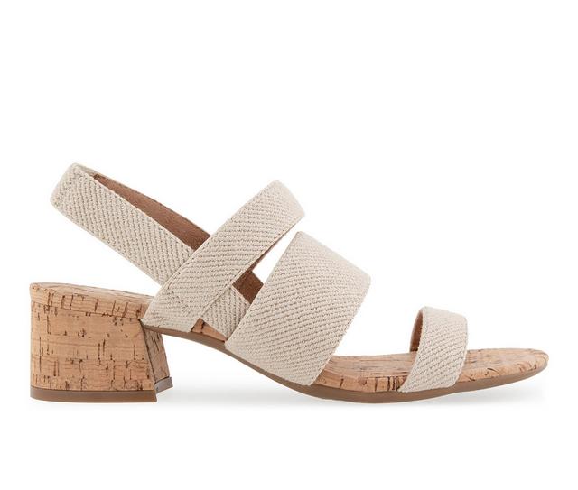 Women's Aerosoles Chara Dress Sandals in Natural Linen color