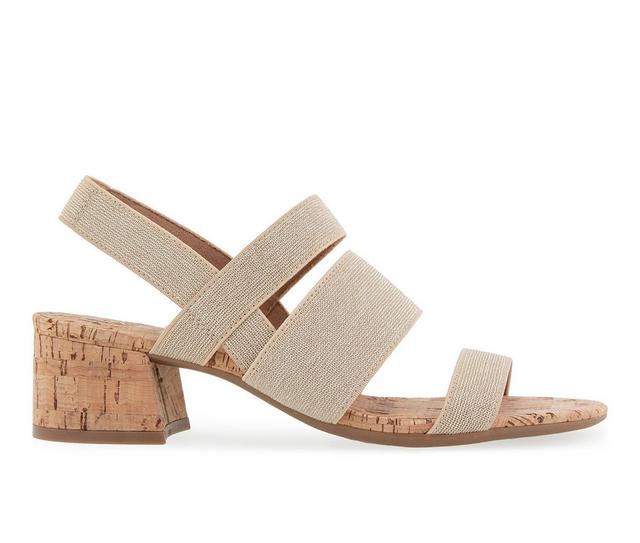 Women's Aerosoles Chara Dress Sandals in Gold Metallic color
