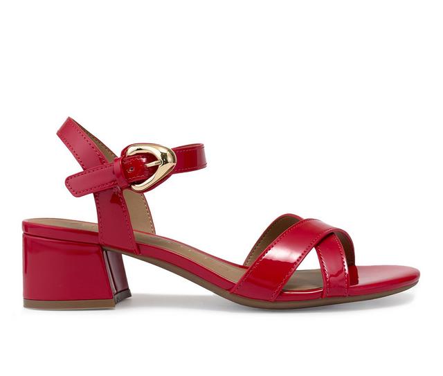 Women's Aerosoles Cinzia Heeled Sandals in Rich Red color