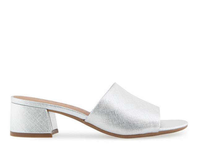Women's Aerosoles Como Dress Sandals in Silver Metallic color