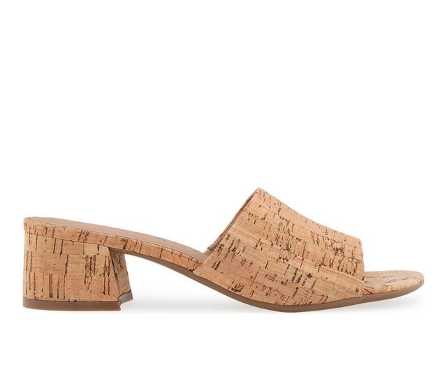 Women's Aerosoles Como Dress Sandals in Cork color