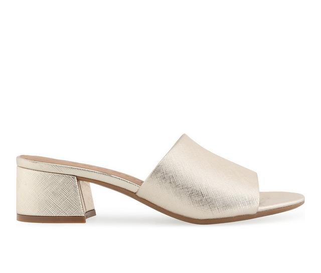 Women's Aerosoles Como Dress Sandals in Gold Metallic color