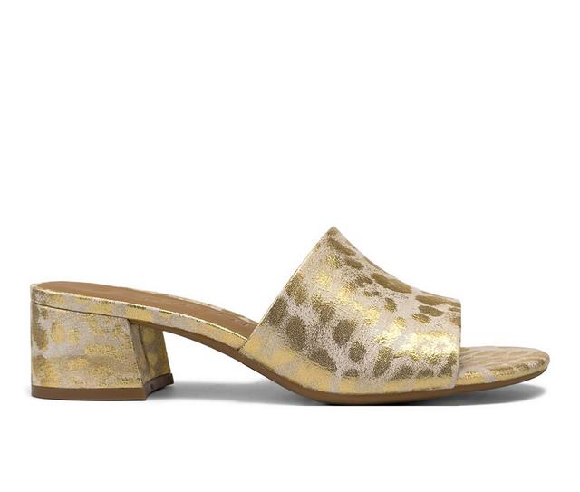 Women's Aerosoles Como Dress Sandals in Soft Gold color