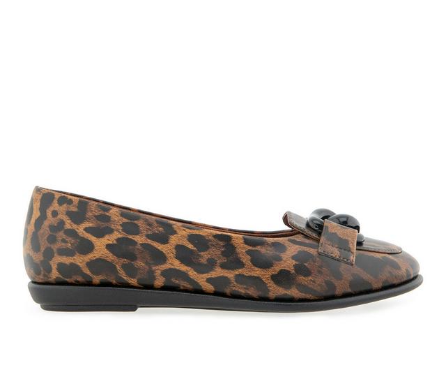 Women's Aerosoles Bell Flats in Tobacco Leopard color