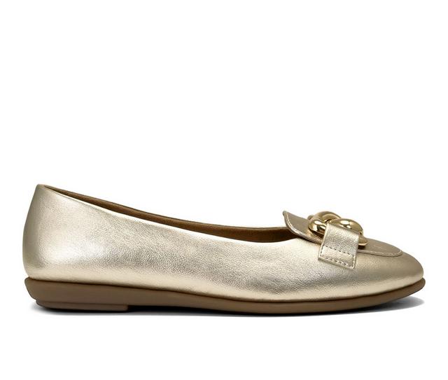 Women's Aerosoles Bell Flats in Soft Gold color