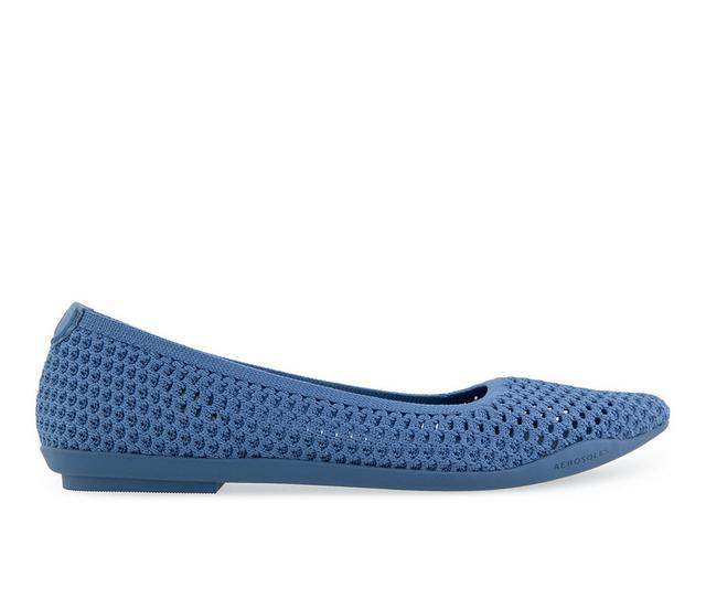 Women's Aerosoles Danielle Flats in Blue Jean color