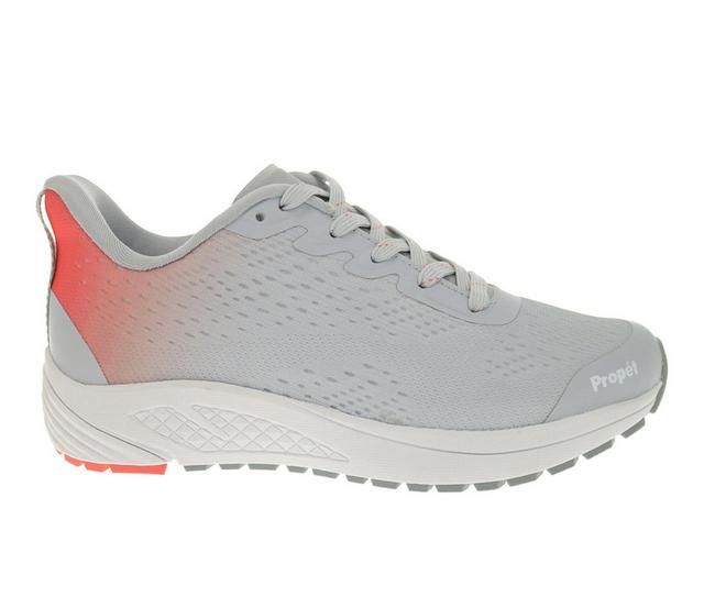 Women's Propet One Evolve Walking Shoes in Grey/coral color