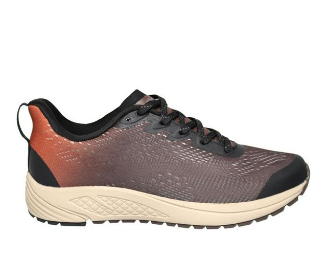 Men's Propet One Evolve Walking Shoes in Brown/Rust color
