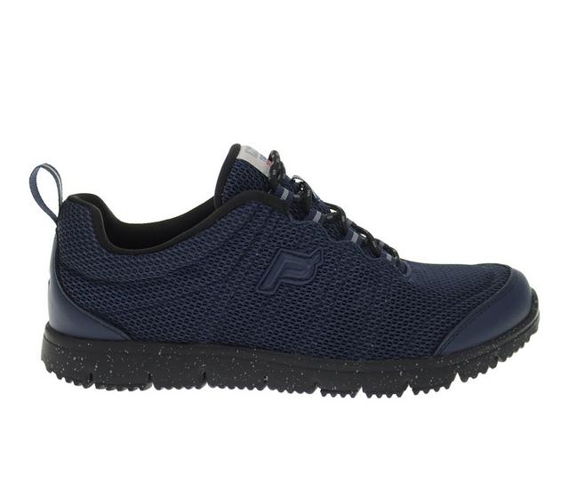 Men's Propet TravelWalker Lace Walking Shoes in Motley blue color