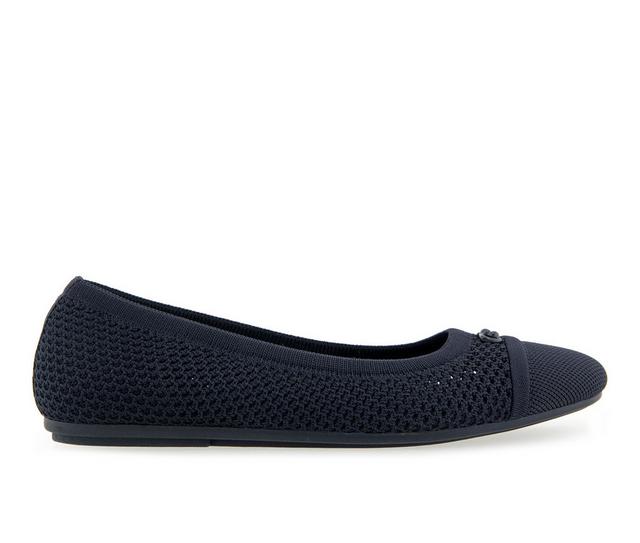 Women's Aerosoles Annelie Flats in Navy color