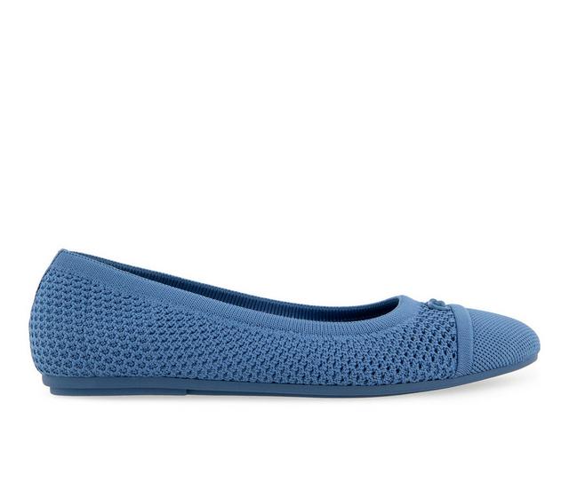 Women's Aerosoles Annelie Flats in Blue Jean color