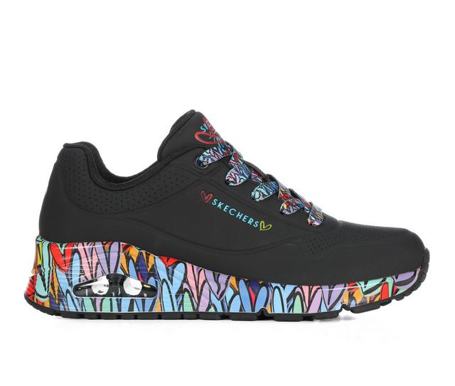 Women's Skechers Street Uno Rvgd Love 177918 in Black Multi color