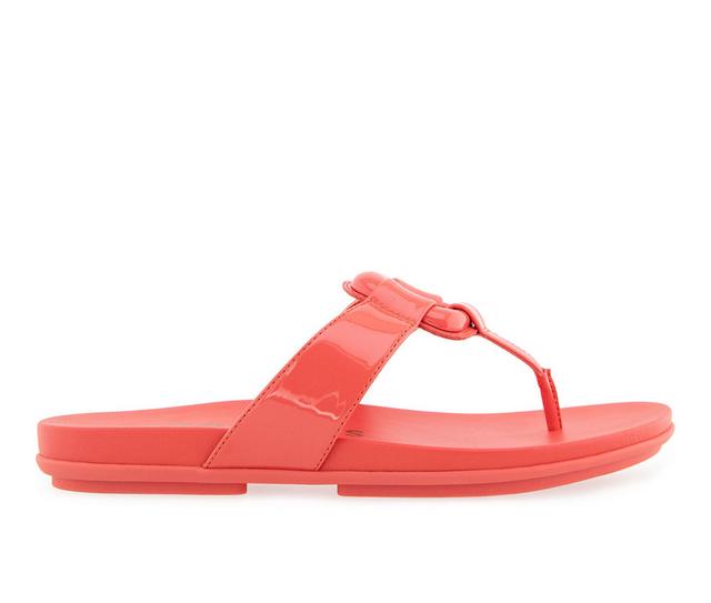 Women's Aerosoles Fallon Flip-Flops in Coral Patent color