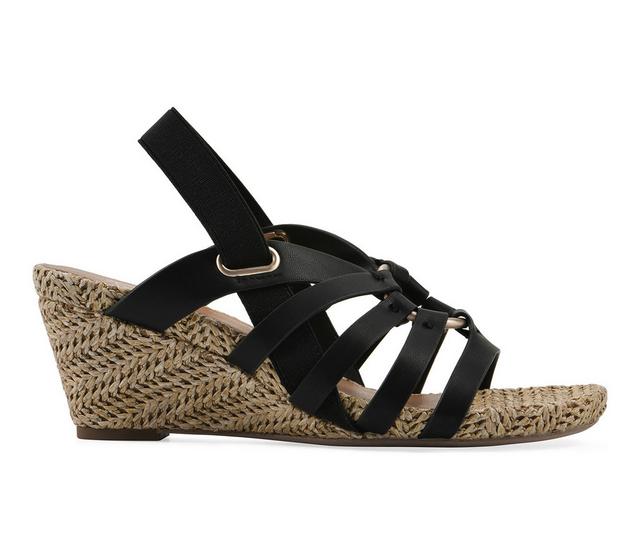 Women's White Mountain Ataps Wedges in Black color