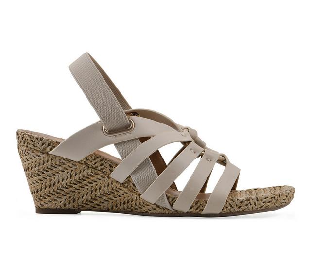 Women's White Mountain Ataps Wedges in Eggshell color