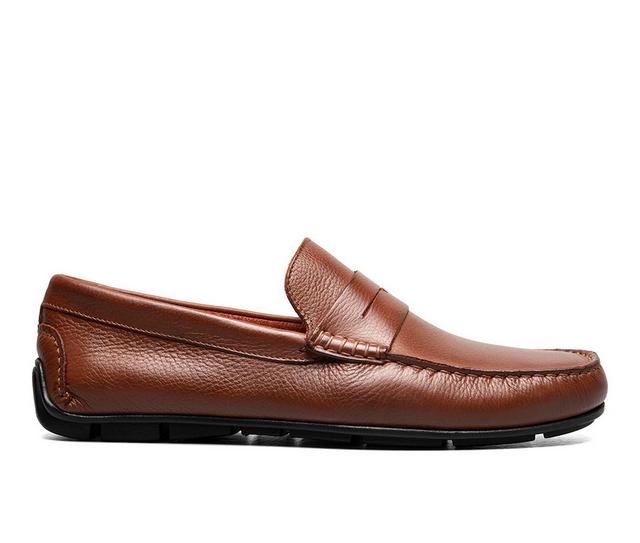 Florsheim Lago Penny Driver Slip-On Shoes in Cognac Tum color