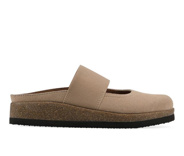 Women's White Mountain Bassi Clogs in Beach Wood color