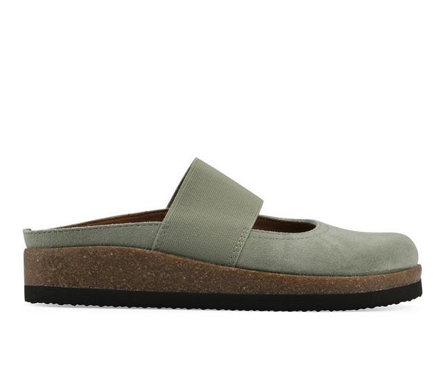 Women's White Mountain Bassi Clogs in Sage Green color
