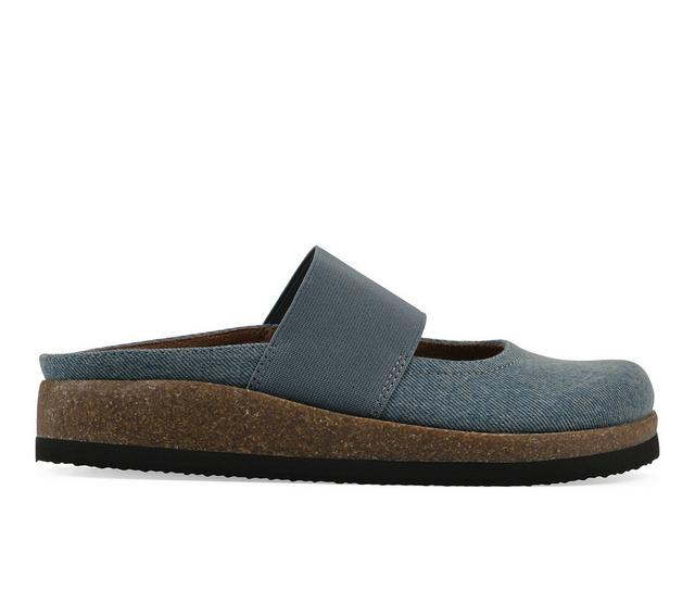 Women's White Mountain Bassi Clogs in Vintage Blue color