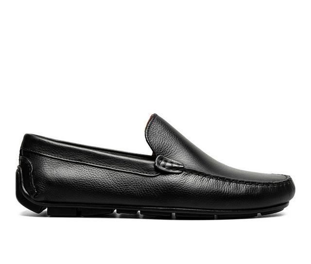 Florsheim Lago Venetian Driver Slip-On Shoes in Blk Tumble color