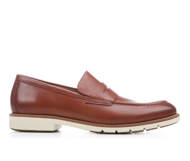 Men's Cole Haan Flexgrand+ Penny Loafer Dress Shoes in British Tan/Ivo color