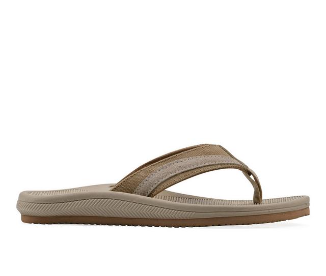 Women's White Mountain Bays Flip-Flops in Khaki color